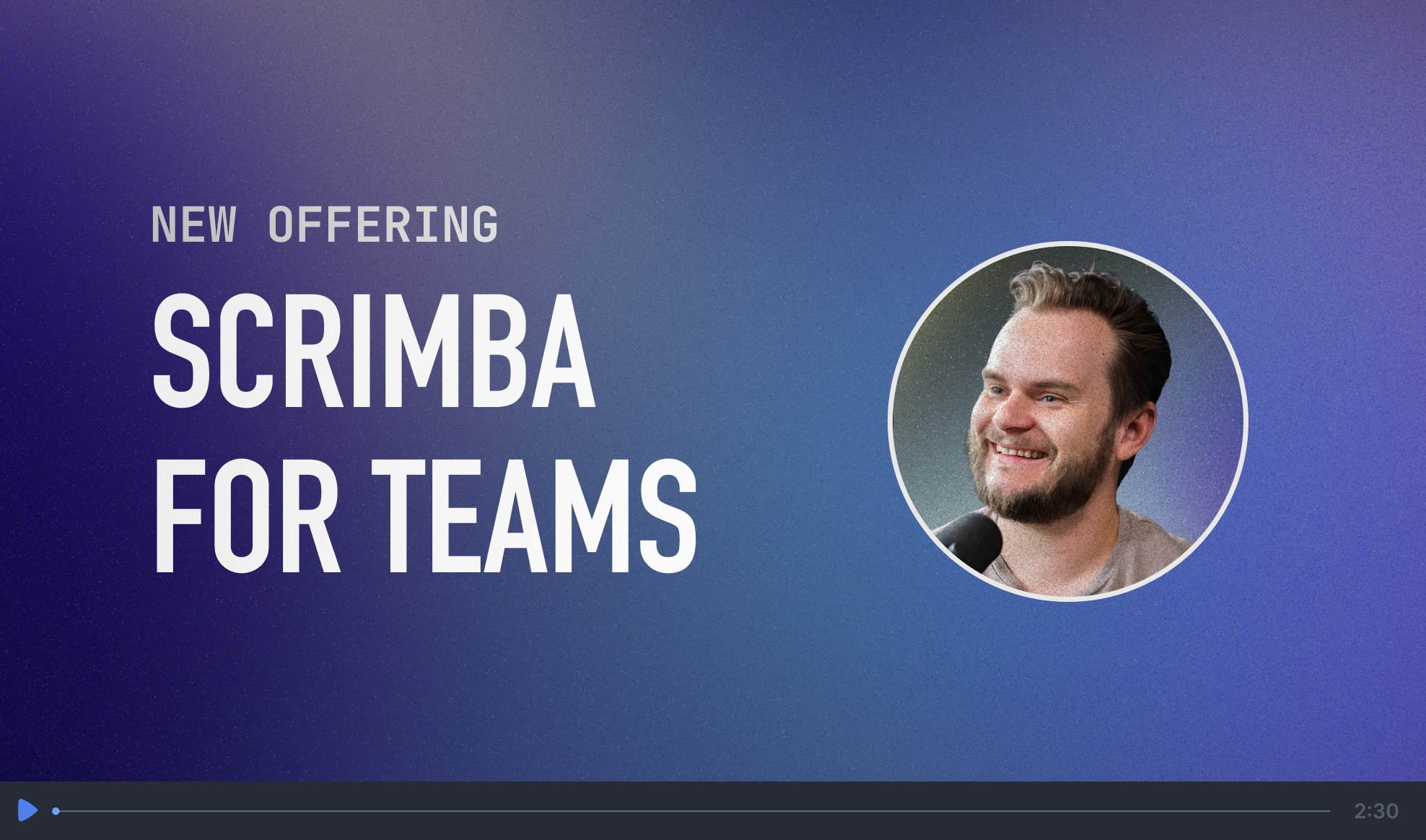 'Scrimba for Teams' explanatory scrim.
